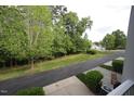 Scenic neighborhood street view with lush green trees, trimmed shrubs, and manicured grass at 5927 Hourglass Ct, Raleigh, NC 27612