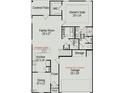 Layout of the first floor featuring the owner's suite, kitchen, and Gathering room at 202 E Victory View Ter, Smithfield, NC 27577