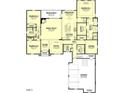 Detailed floor plan showcasing a spacious layout with four bedrooms and a large great room at 4002 Dublin Ct, Burlington, NC 27215