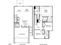 Detailed floorplan layout showcasing the kitchen, bedrooms, living space, and garage at 1041 Winding Spring Dr, Mebane, NC 27302