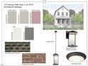Exterior design scheme showing siding colors, brick, and lighting for a cohesive look at 127 Mossy Falls Way, Wendell, NC 27591
