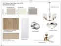 Interior design showcasing paint colors, flooring, lighting, and door hardware selections at 127 Mossy Falls Way, Wendell, NC 27591