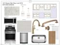 Kitchen design showcasing countertops, backsplash, appliances, and cabinet hardware at 127 Mossy Falls Way, Wendell, NC 27591