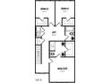 Upstairs floorplan featuring a main suite, loft and two bedrooms at 51 Calluna Dr, Clayton, NC 27520