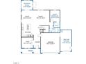 Layout of the first floor featuring an open-concept kitchen and Gathering room, a guest bedroom, and a three-car garage at 65 Cribbs Ln, Middlesex, NC 27557