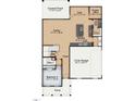 Detailed first-floor plan showing the layout of the kitchen, Gathering room, bedroom, and garage at 1038 Beacon Hill Rd # 46, Lillington, NC 27546