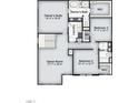 Detailed second-floor plan showing the layout of the owner's suite, bedrooms, game room, and laundry at 1038 Beacon Hill Rd # 46, Lillington, NC 27546