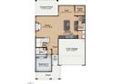 This layout showcases a two-car garage, a downstairs bedroom, and an open floor plan at 680 Beacon Hill Rd # 52, Lillington, NC 27546
