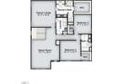 Upstairs floor plan features an owner's suite, two more bedrooms, and a spacious game room at 680 Beacon Hill Rd # 52, Lillington, NC 27546