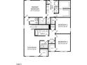 Detailed second-floor plan featuring primary bedroom, additional bedrooms, and laundry area at 215 Macon Lake Drive # 23, Apex, NC 27523