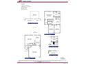 Detailed floor plan showcasing the layout of this three-bedroom home with a two-car garage and covered patio at 538 Middleton Ct, Sanford, NC 27330