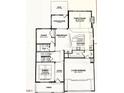 Detailed floor plan showing the layout of the main level, including kitchen and living spaces at 3032 Curling Creek Dr, Apex, NC 27502