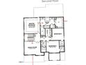 Second floor layout showcasing bedrooms, bathrooms, and bonus room for flexible living at 3032 Curling Creek Dr, Apex, NC 27502