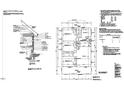 Floor plan displays the dimensions and layout of a three-bedroom home with a deck and porch at 604 Natchez Trace, Fuquay Varina, NC 27526