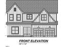 Front elevation rendering showing a two-story home with a two-car garage and covered entry at 2521 Terri Creek Dr # 25, Fuquay Varina, NC 27526