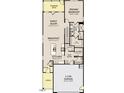 A thoughtfully designed floor plan showcasing an open-concept kitchen and Gathering room, along with a primary bedroom suite at 1410 Malcus Ct # 55, Fuquay Varina, NC 27526