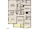 Second floor layout featuring four bedrooms, three bathrooms, a laundry room, and a loft at 1609 Malcus Ct # 67, Fuquay Varina, NC 27526