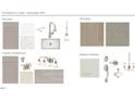 Sample kitchen and bathroom finishes with countertops, fixtures, and lighting at 428 Providence Springs Ln, Fuquay Varina, NC 27526
