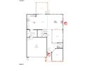 First floor layout with kitchen, nook, flex room, den, garage, and porch spaces at 936 Emmer St, Rolesville, NC 27571
