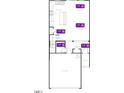 First floor floorplan showcasing kitchen, dining, living, powder room, garage and porch layout at 106 Malbec Dr, Chapel Hill, NC 27516