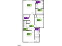 Second floor floorplan showcasing primary bedroom, bedrooms, bathrooms, laundry and stairs layout at 106 Malbec Dr, Chapel Hill, NC 27516