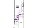 First floor architectural design layout featuring garage, entry, powder room, and kitchen at 2027 Oakdale Dr, Durham, NC 27703
