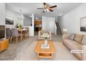 Bright, staged living room with open layout, perfect for entertaining at 351 Gilman Ln # 109, Raleigh, NC 27610
