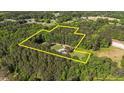 Expansive wooded acreage showcasing the homesite and surrounding property lines at 407 Howard Tant Rd, Zebulon, NC 27597