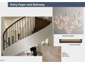 An entryway features a spiral staircase and chandelier at 481 Brook Green Ln # 23, Pittsboro, NC 27312