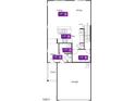 Layout of the first floor features a spacious living and dining area, kitchen, and garage at 522 Sunset Lake Dr, Durham, NC 27704