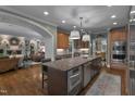 Gourmet kitchen with granite counters, stainless appliances, and an open design at 1501 Samuel Wait Ln, Wake Forest, NC 27587