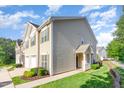 Corner unit townhome with well-manicured lawn and mature landscaping, offering great curb appeal at 300 Sugar Maple Ave, Wake Forest, NC 27587