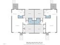 Floor plan exhibiting the layout of the two units and their square footage at 327 Woodbridge Dr, Chapel Hill, NC 27516