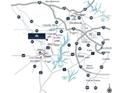 A map showing Ryan's Crossing near Chapel Hill, Durham, Raleigh, and other points of interest at 480 Lila Dr, Pittsboro, NC 27312