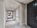 Hallway with neutral walls, decorative carpet, and views of unit 201 and other spaces at 340 Allister Dr # 201, Raleigh, NC 27609