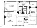 Second floor floorplan featuring the owner's suite, owner's bath, loft, laundry and bedrooms 2, 3, and 4 at 3415 Great Smoky Pl, Lillington, NC 27546