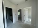 Unfinished room showing multiple doorways offering versatility for the layout of your choice at 445 Olivia Crossing Ct # 22, Four Oaks, NC 27524