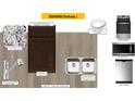 Features of the Kitchen and Bathroom Package highlighting cabinets, granite, stainless appliances, and under mount sink at 108 Malbec Dr, Chapel Hill, NC 27516