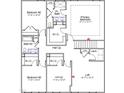 Detailed second floor plan with primary bedroom, two additional bedrooms, and an office at 85 Cordoba Dr, Franklinton, NC 27525