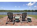 Inviting backyard fire pit with lake views, perfect for relaxing outdoors at 3636-A Holly Grove Rd, Dunn, NC 28334