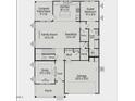 This floor plan shows a home design with a covered patio/deck, kitchen, Gathering room, and garage at 436 Golden Dragonfly St, Wake Forest, NC 27587