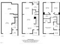 Detailed floor plan showcasing layout of basement, living areas, bedrooms, and bathrooms of a multi-level home at 820 Laurel Gate Dr, Wake Forest, NC 27587
