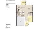 First floor floorplan with guest suite, breakfast nook, and 2 car garage at 109 Moonflower Ln # Homesite 260, Wilson's Mills, NC 27520