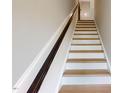 Bright staircase with hardwood treads and white risers at 2297 Bay Minette Sta # 536, Apex, NC 27502