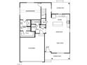 Detailed first-floor layout featuring open concept design with kitchen, dining, Gathering room, and Primary suite at 314 Shiloh Way, Mebane, NC 27302