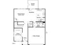 Open-concept floor plan featuring a spacious Gathering room, breakfast area, and kitchen with an optional island at 33 Brooklynn Trail # 181, Angier, NC 27501