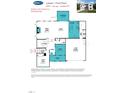 This is the floorplan of the first floor, including the kitchen, great room, dining, study, and two-car garage at 3725 Lebrun Path # 151 Lassen Fh, Fuquay Varina, NC 27526