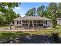 Inviting single-story home boasting a screened front porch, black shutters, and a well-maintained lawn at 609 Chivalry Dr, Durham, NC 27703