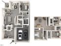 Detailed floor plan showcasing the layout of this two-story home, its rooms, and features at 701 Deschutes Dr, Garner, NC 27529