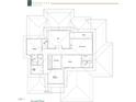 Second-floor layout showcasing bedrooms, media room, office, and storage spaces, offering flexibility at 7652 Falls Creek Ln, Raleigh, NC 27614